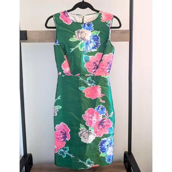 Kate Spade Green Floral Midi Dress - Picture 1 of 5